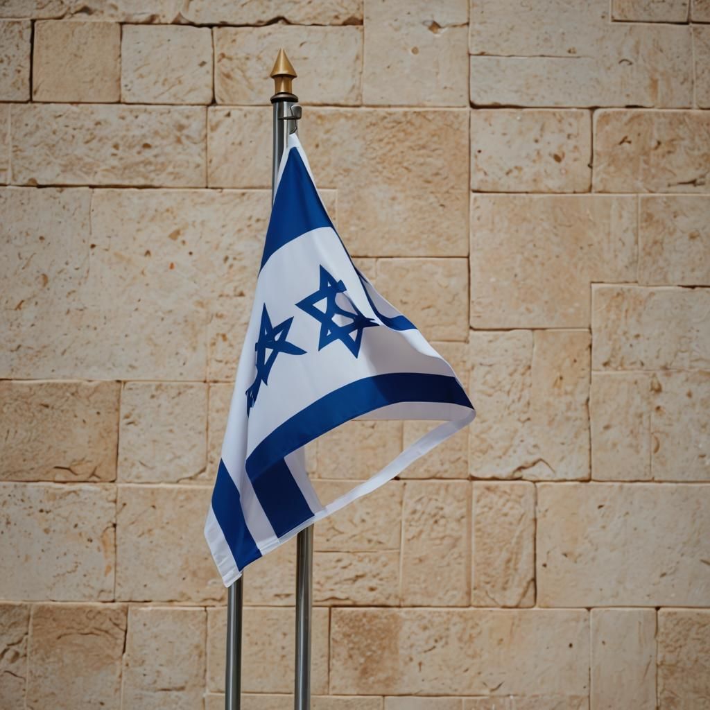 Israeli Flag in Professional Photography Style