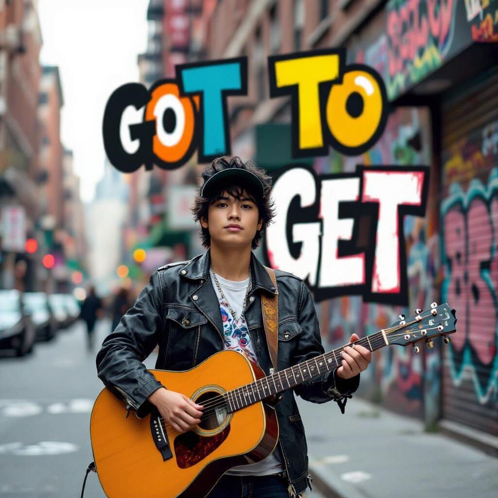 Urban Musician with "Got To Get" Graffiti Album Cover