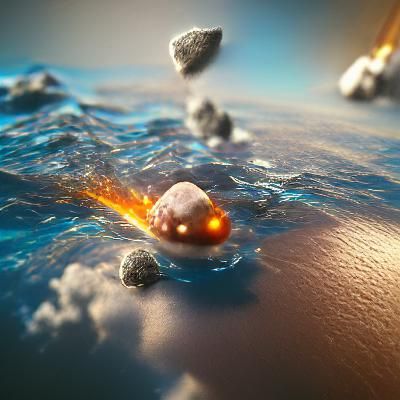 Meteor Plunges into the Ocean