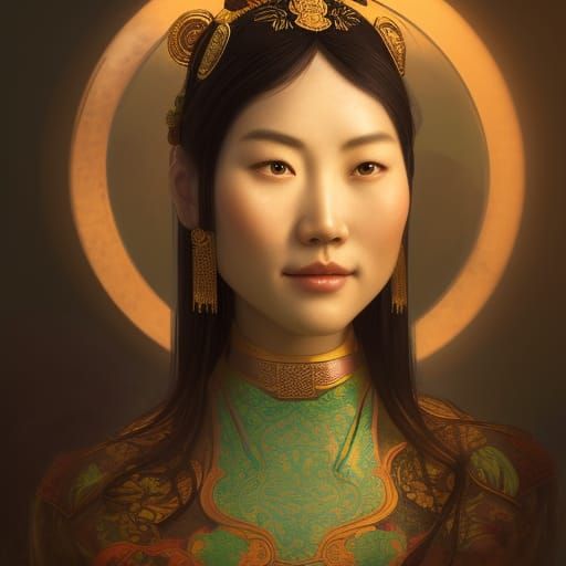 Chang'e Portrait in Tang Dynasty Style