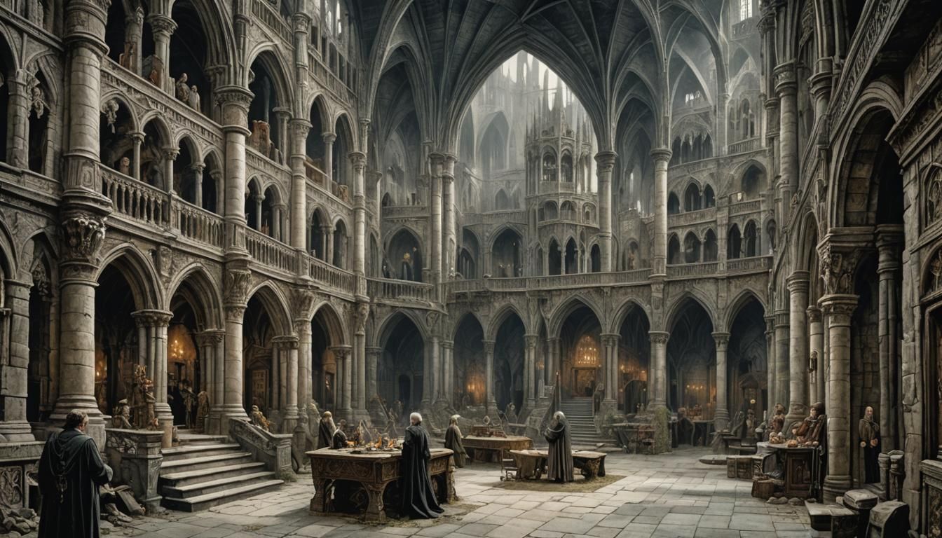 Photorealistic Gormenghast in Full Color