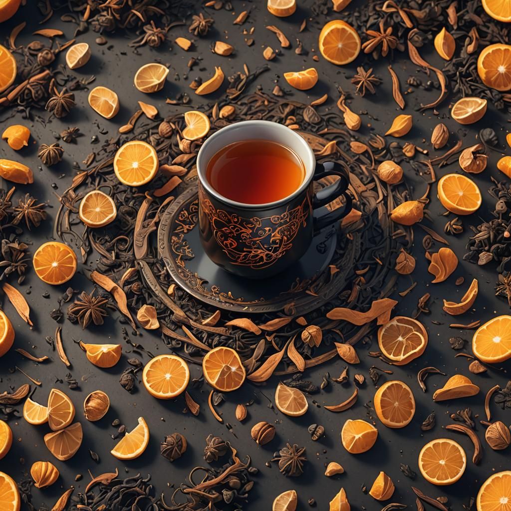 Orange Cinnamon Black Tea, High Resolution Image