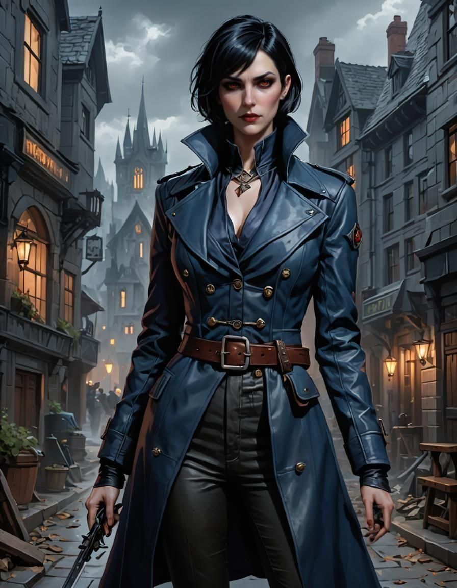 Vampire Tomboy Dimir Spy in Magic the Gathering Style