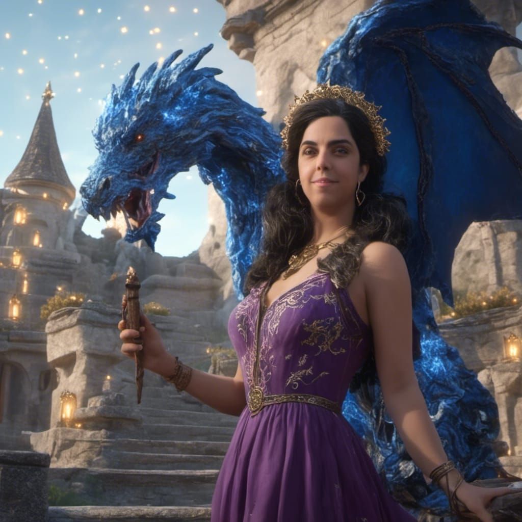 Sorcerer Mage Portrait with Magical Effects