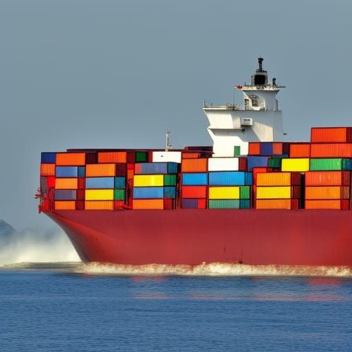 High Resolution Image of a Cargo Ship