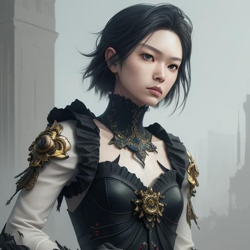 Neo-Gothic Art Piece with Soft Focus, 4K Resolution