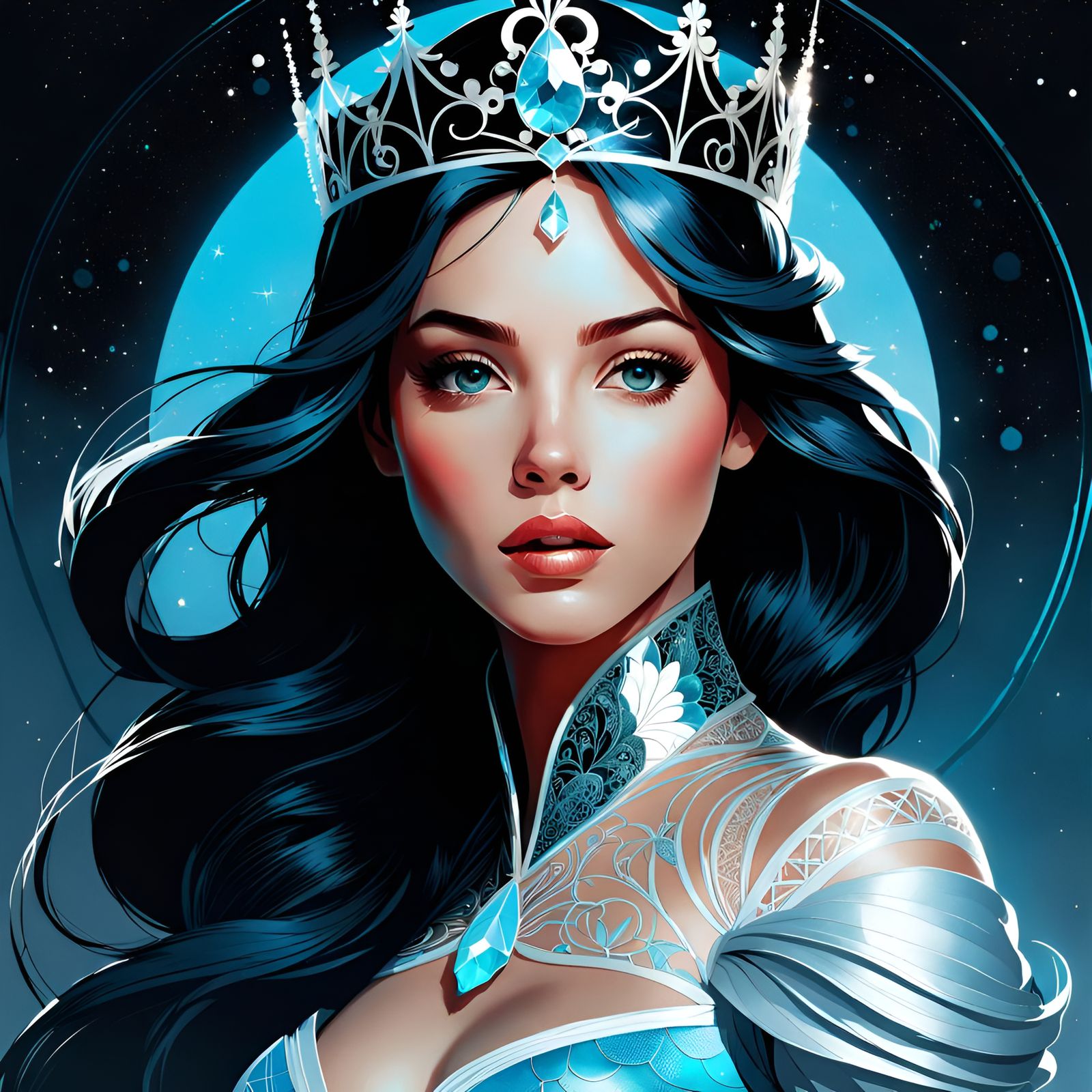 Gorgeous Princess Ariel Portrait with Shiny Aura