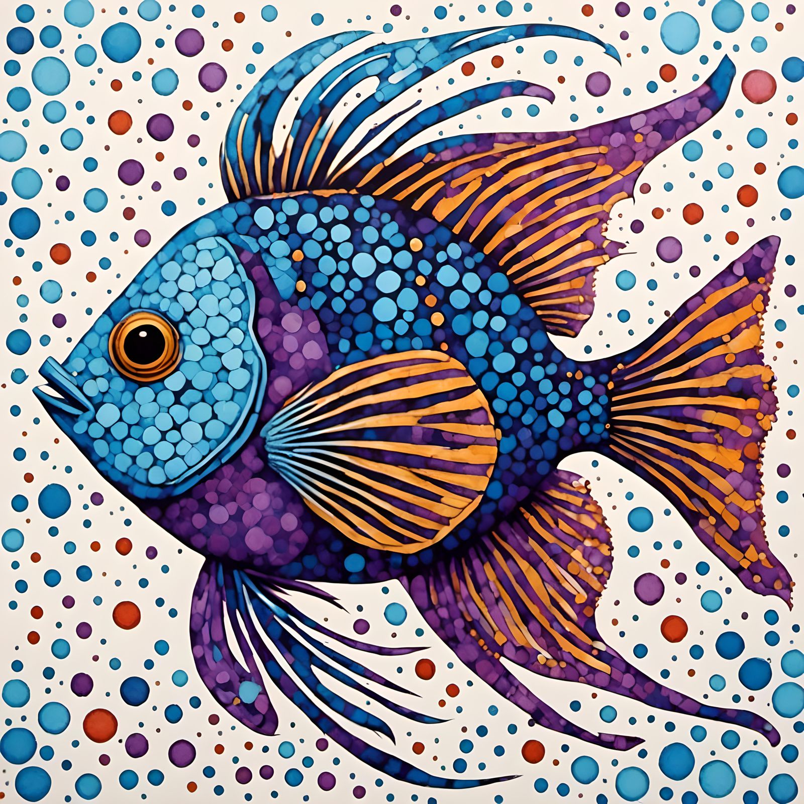Colorful Tropical Fish Portrait