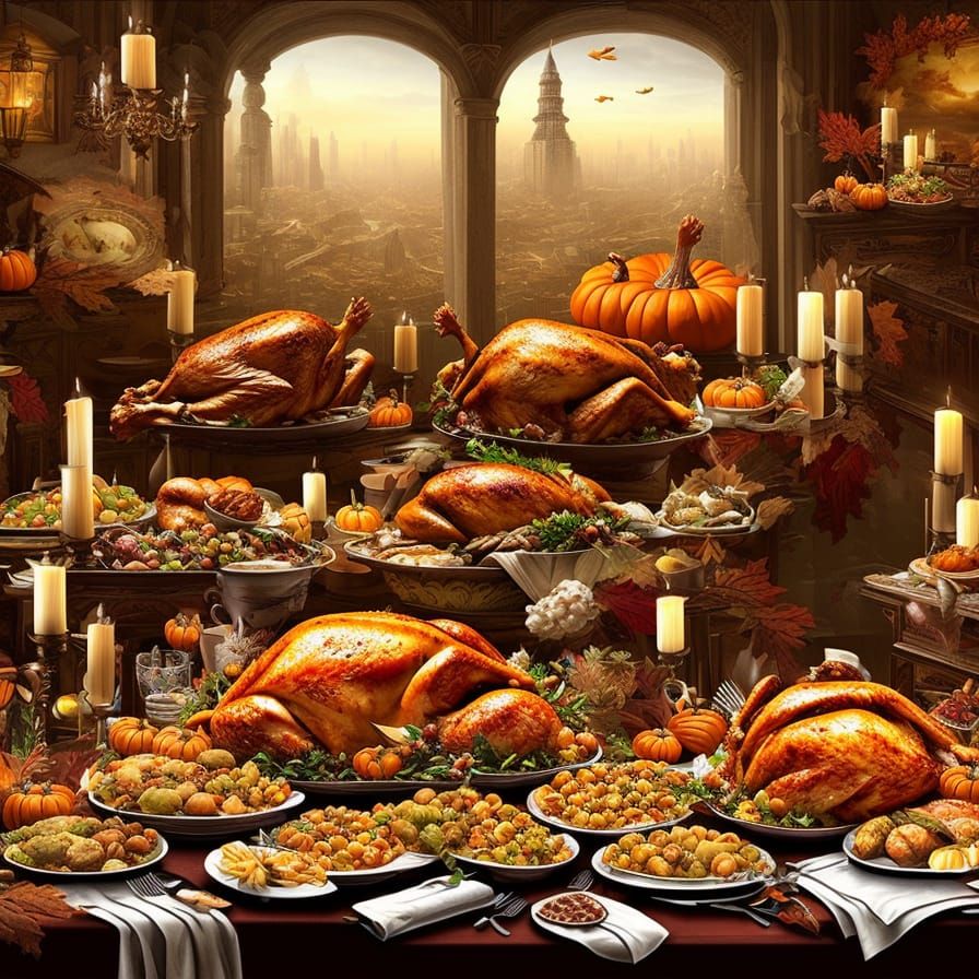 Thanksgiving Day Feast in Epic Style