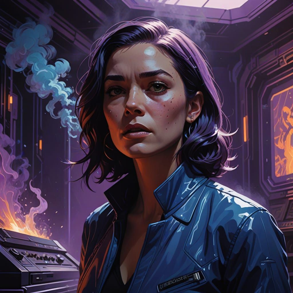 Pauley Perette in a Mysterious, Smoke-Filled Room, as Hyperr...