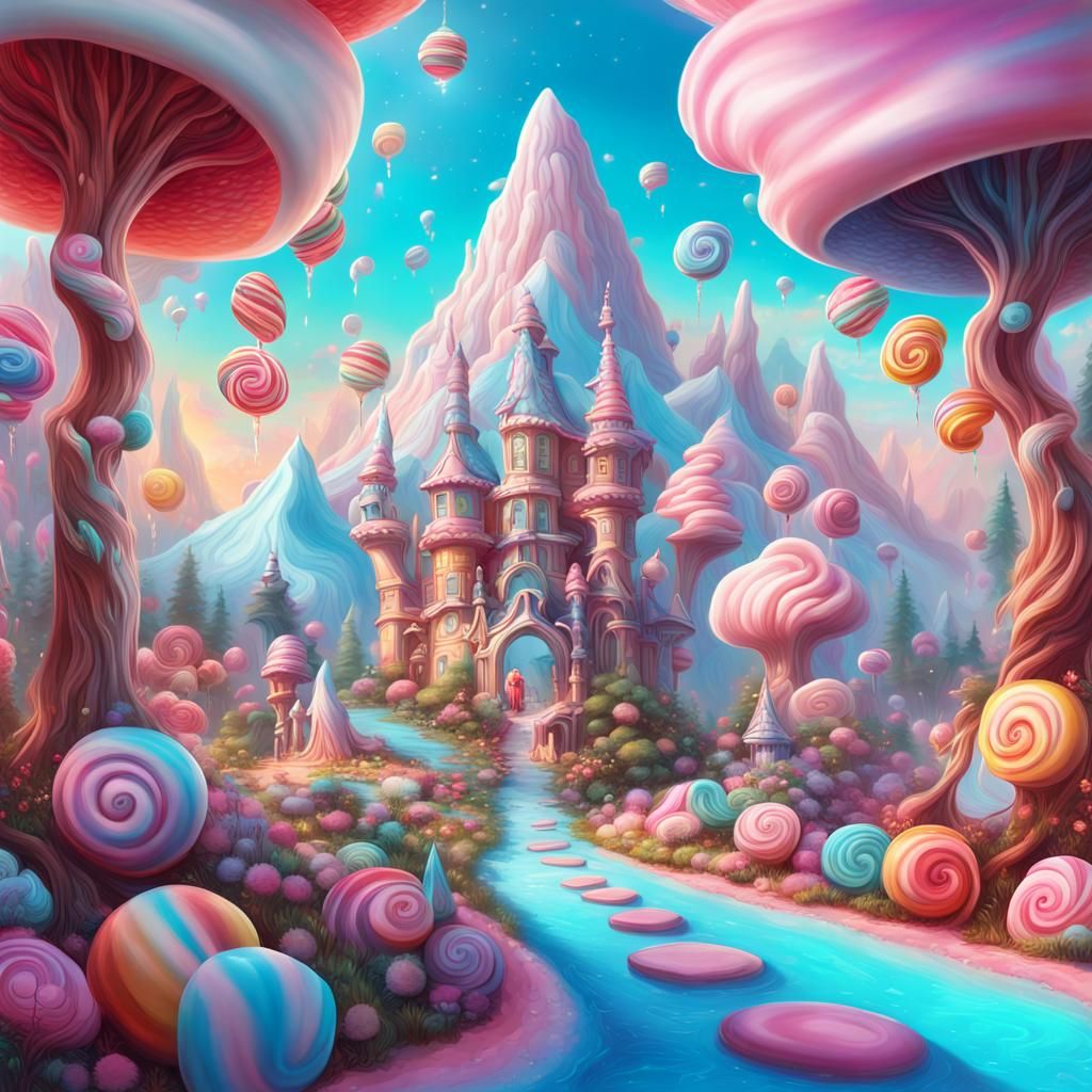 Alice in Candy Wonderland with Pastel Colors