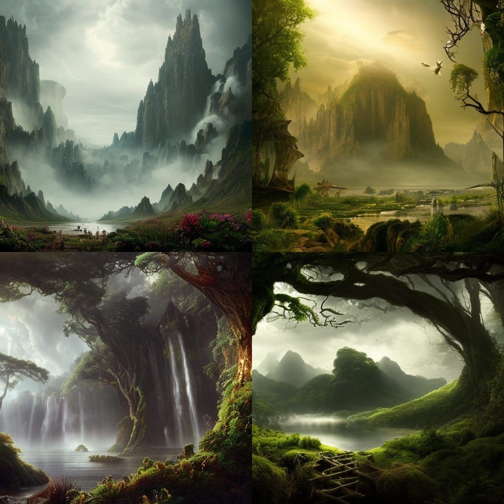 Epic Nature Scene Digital Matte Painting