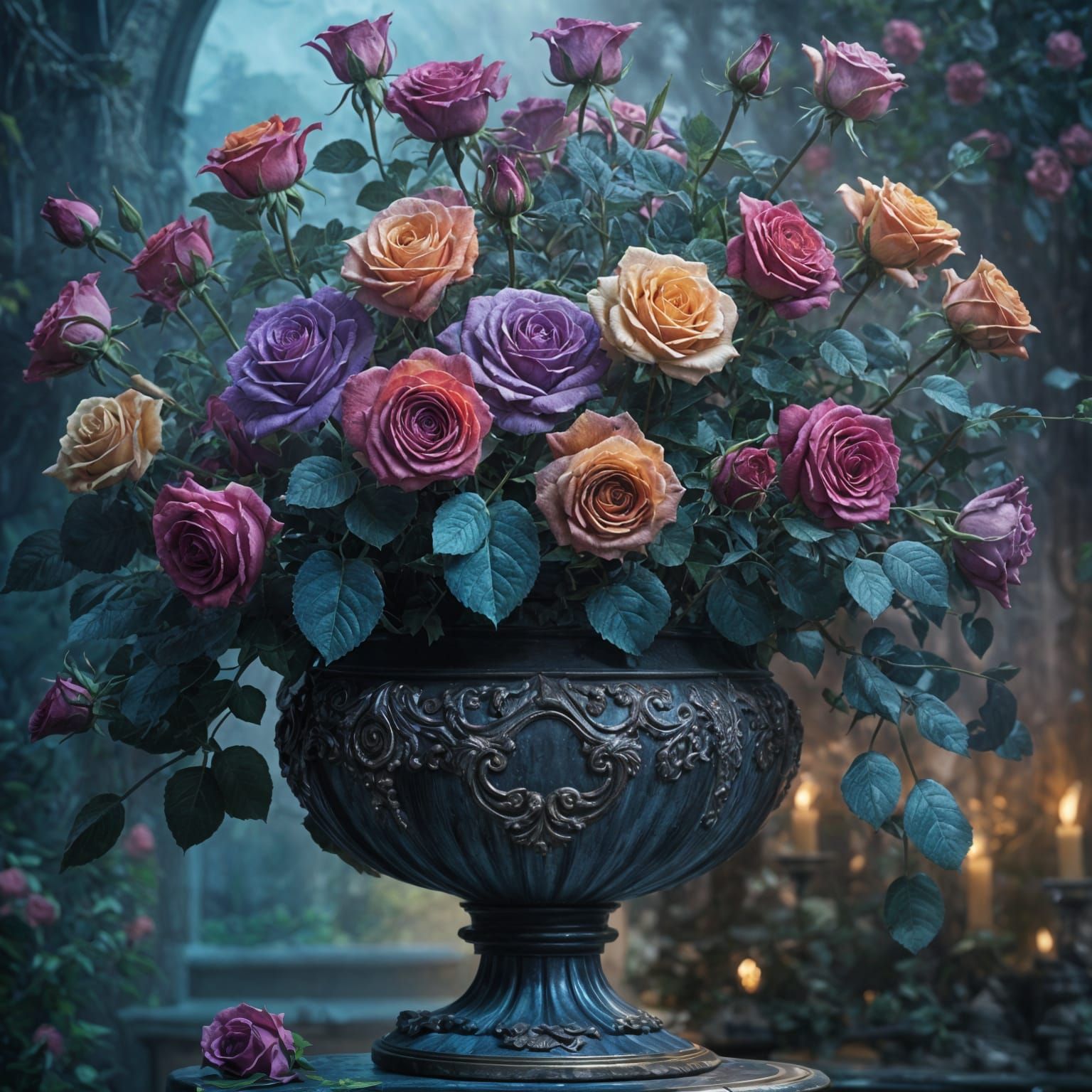Fantastical Rose Bouquet in Vibrant Colors