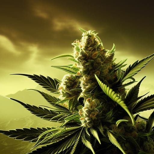 Cinematic Marijuana: Detailed Digital Matte Painting