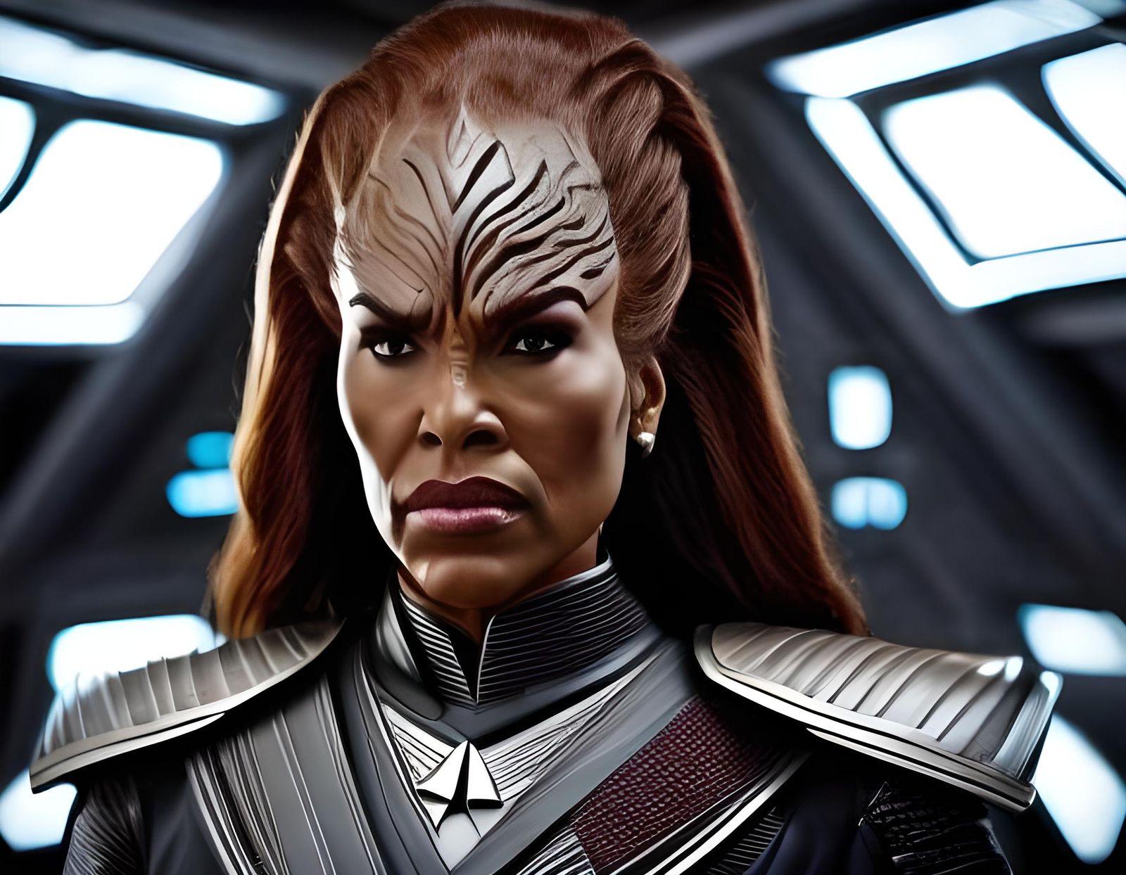 Klingon Warrior Portrait Inside Ship, Cinematic Style
