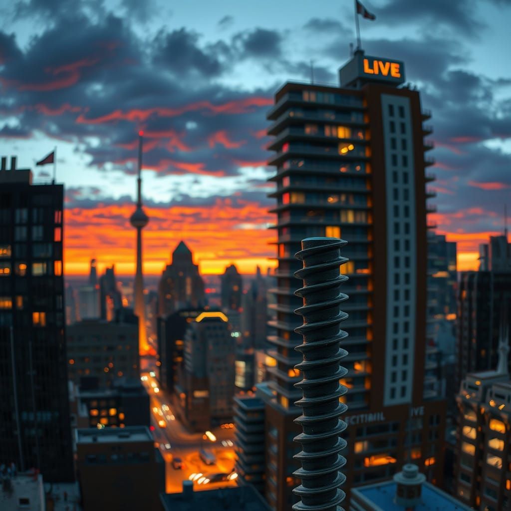 Neo-Romantic Hyperrealistic Cityscape in 4K Resolution