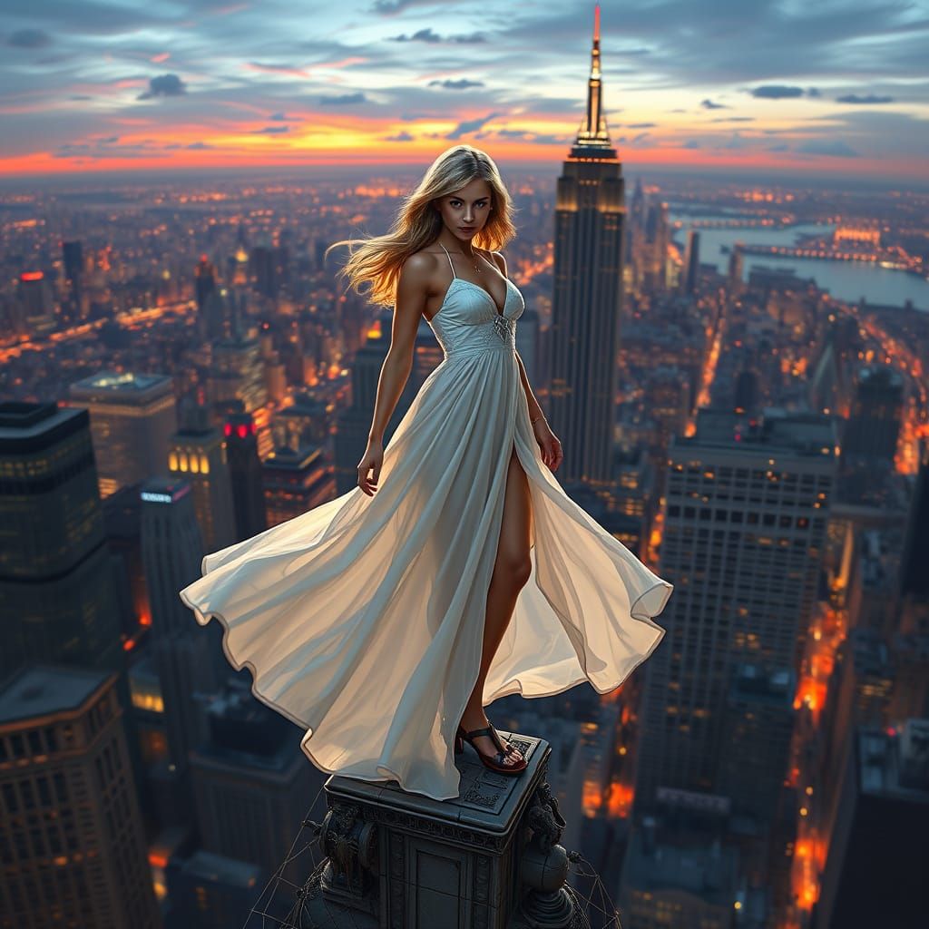 Gwen Stacy Heroic Digital Matte Painting