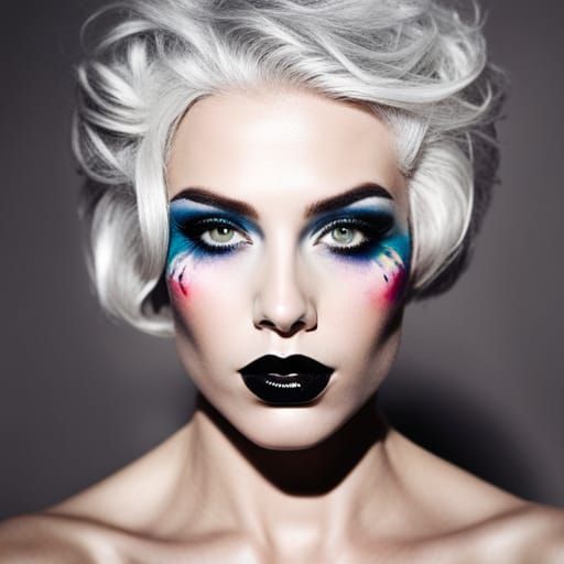 Mystic Clown Eyes: A Pop Art Portrait