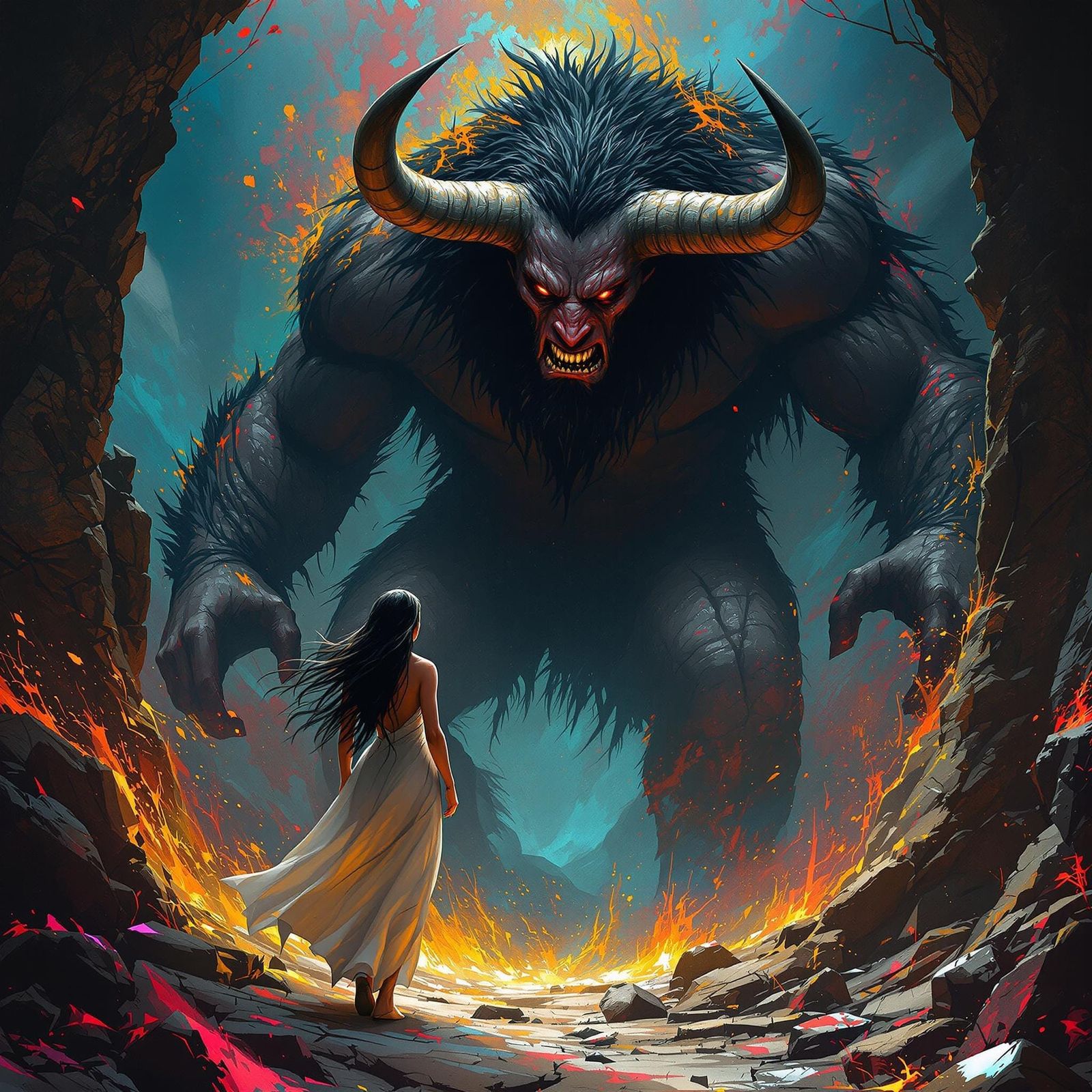 Ethereal Beauty Confronts Fierce Mythology in Dark and Moody...