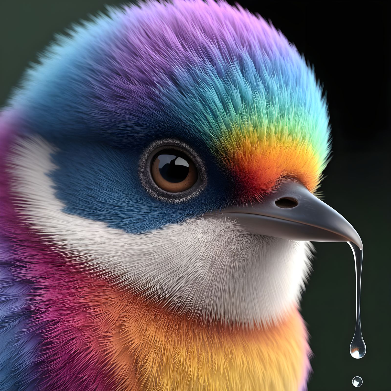 Exotic Amazonian Bird in Vibrant Textured Splendor