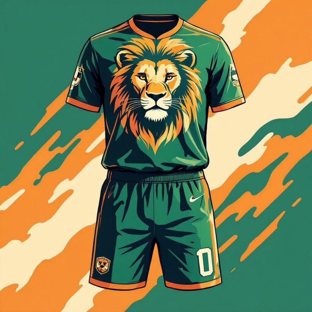 Eco-Friendly Lion Football Kit Design