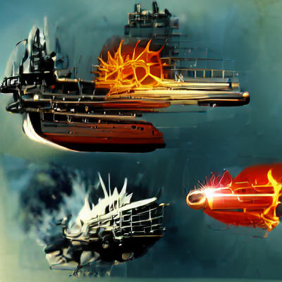 Futuristic Space Battleship in CryEngine Style
