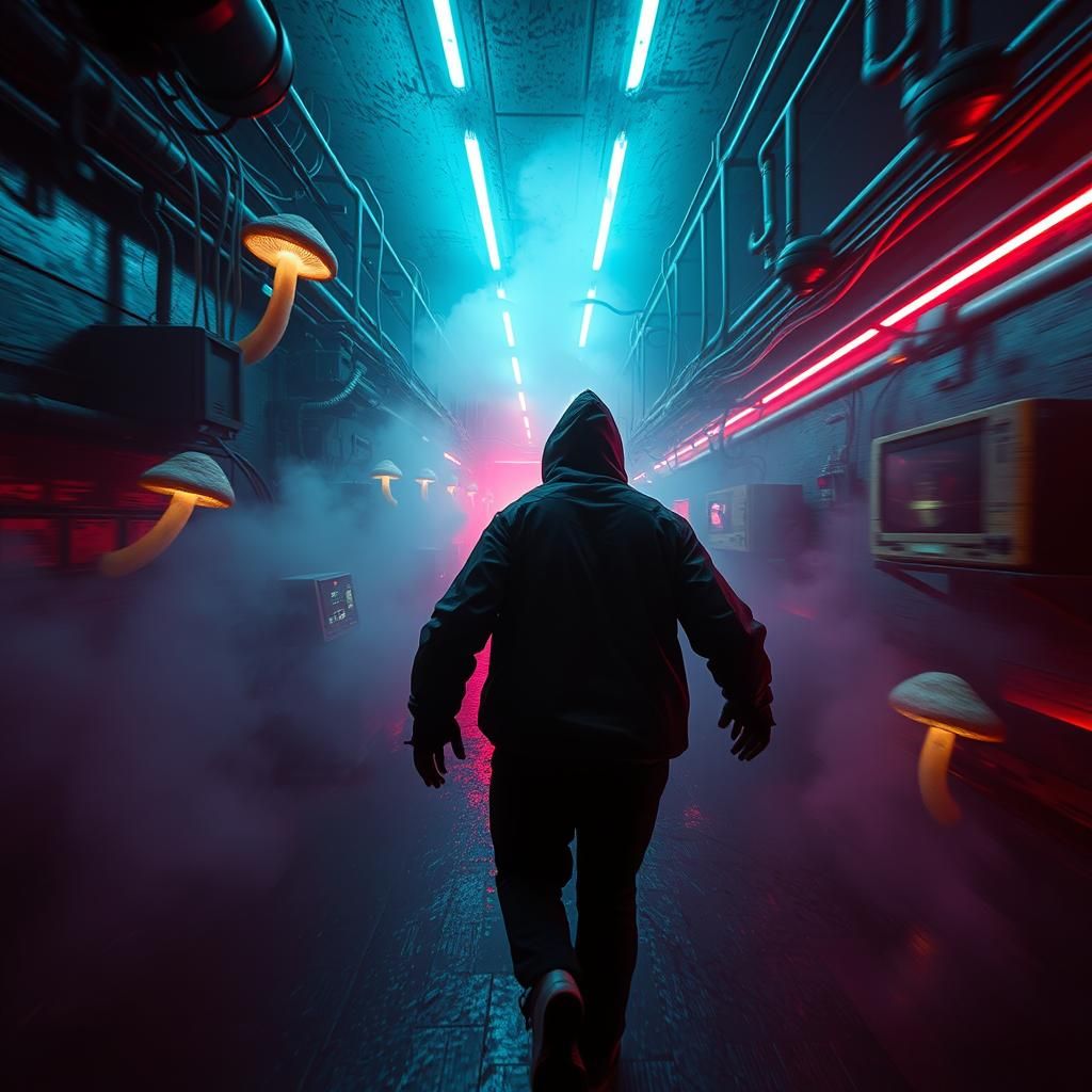 Underwater Research Center Escape in Retro Horror Style