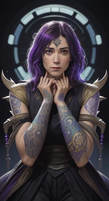 Sci-Fi Tattoo Arm Array in Photorealistic Style