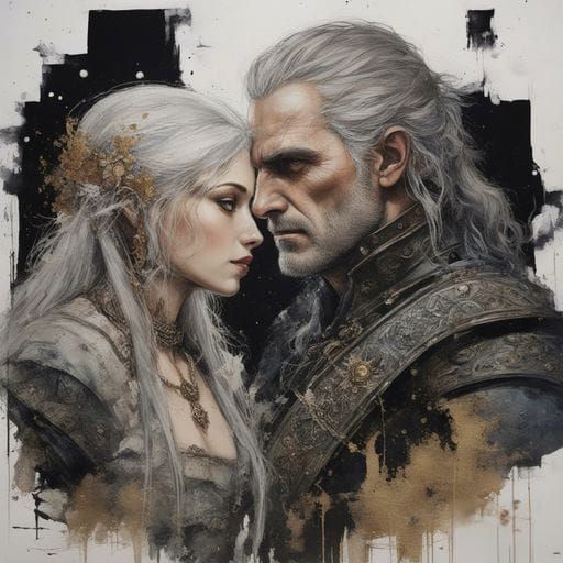 Geralt and Yennefer AI Generated Image