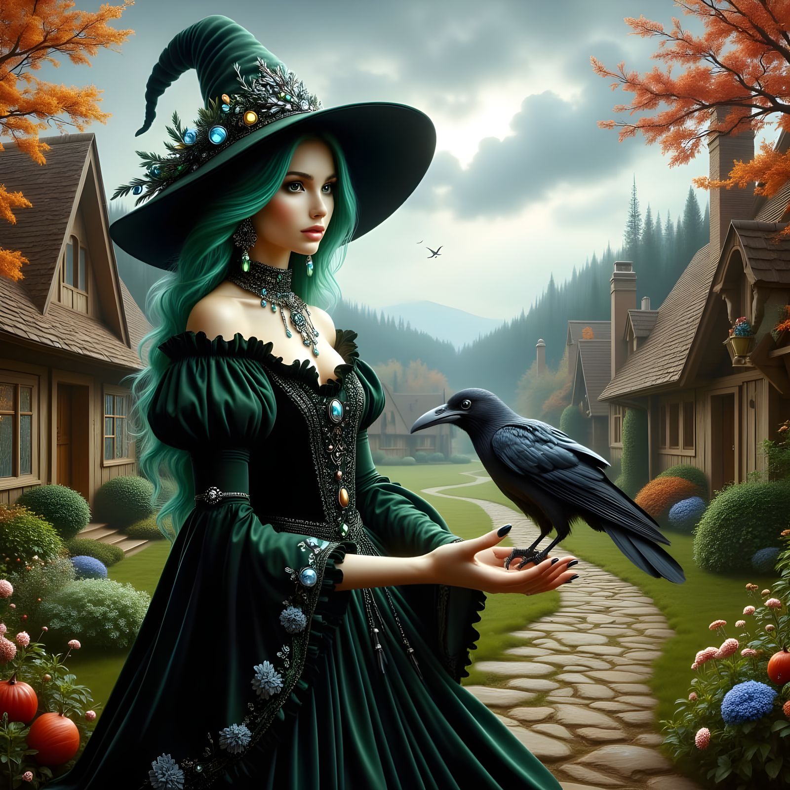 Witch and raven 1