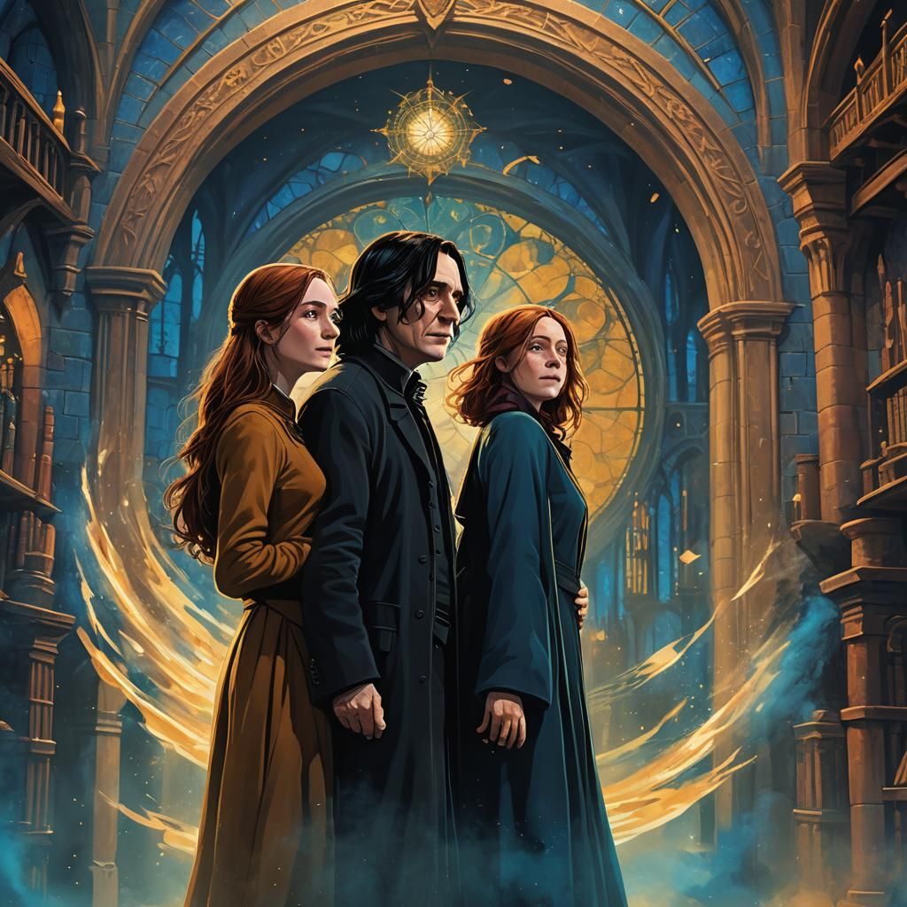 Snape and Lily: A Hogwarts Nostalgia Scene