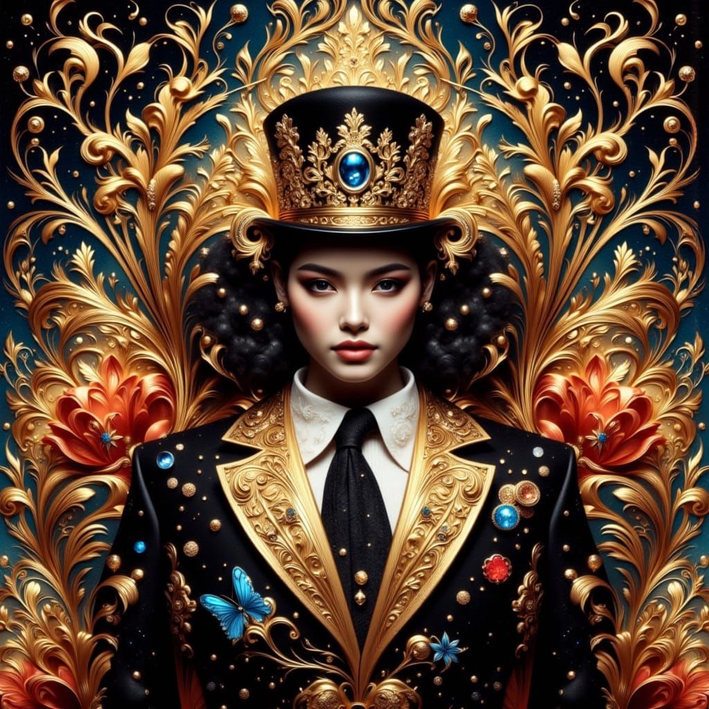 Galactic Ritz Employee Portrait in Wes Anderson Style