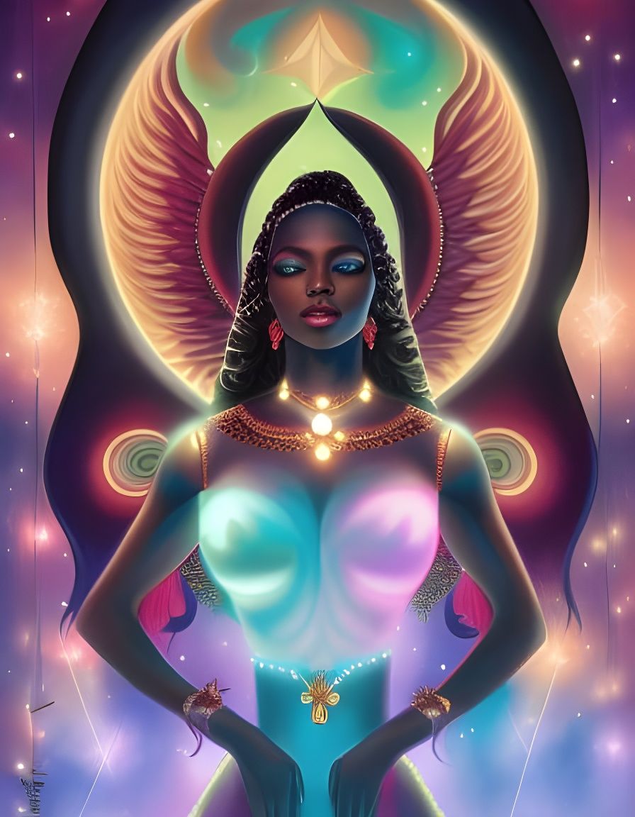 A beautiful, melanated black goddess