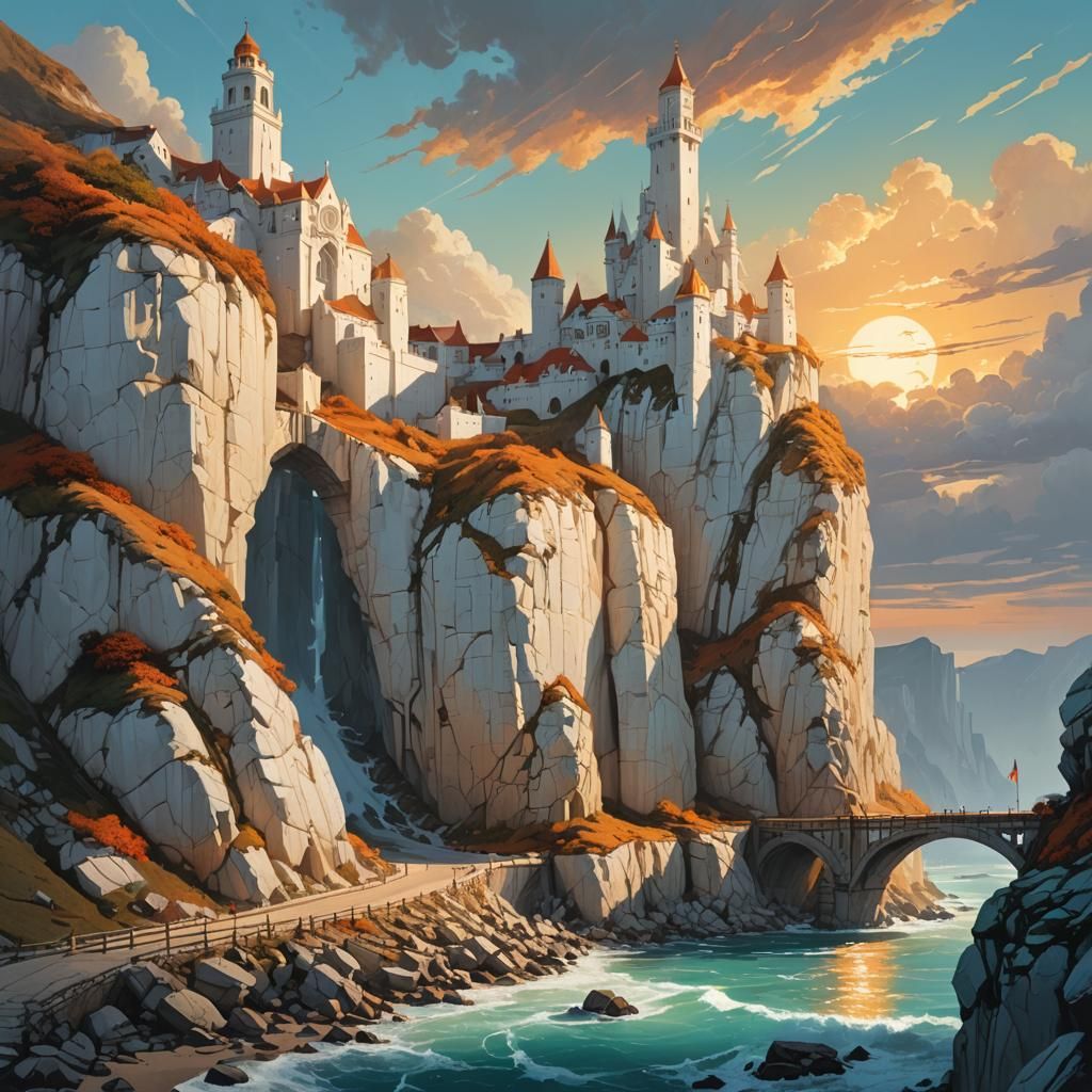White Cliffs Golden Tower Concept Art