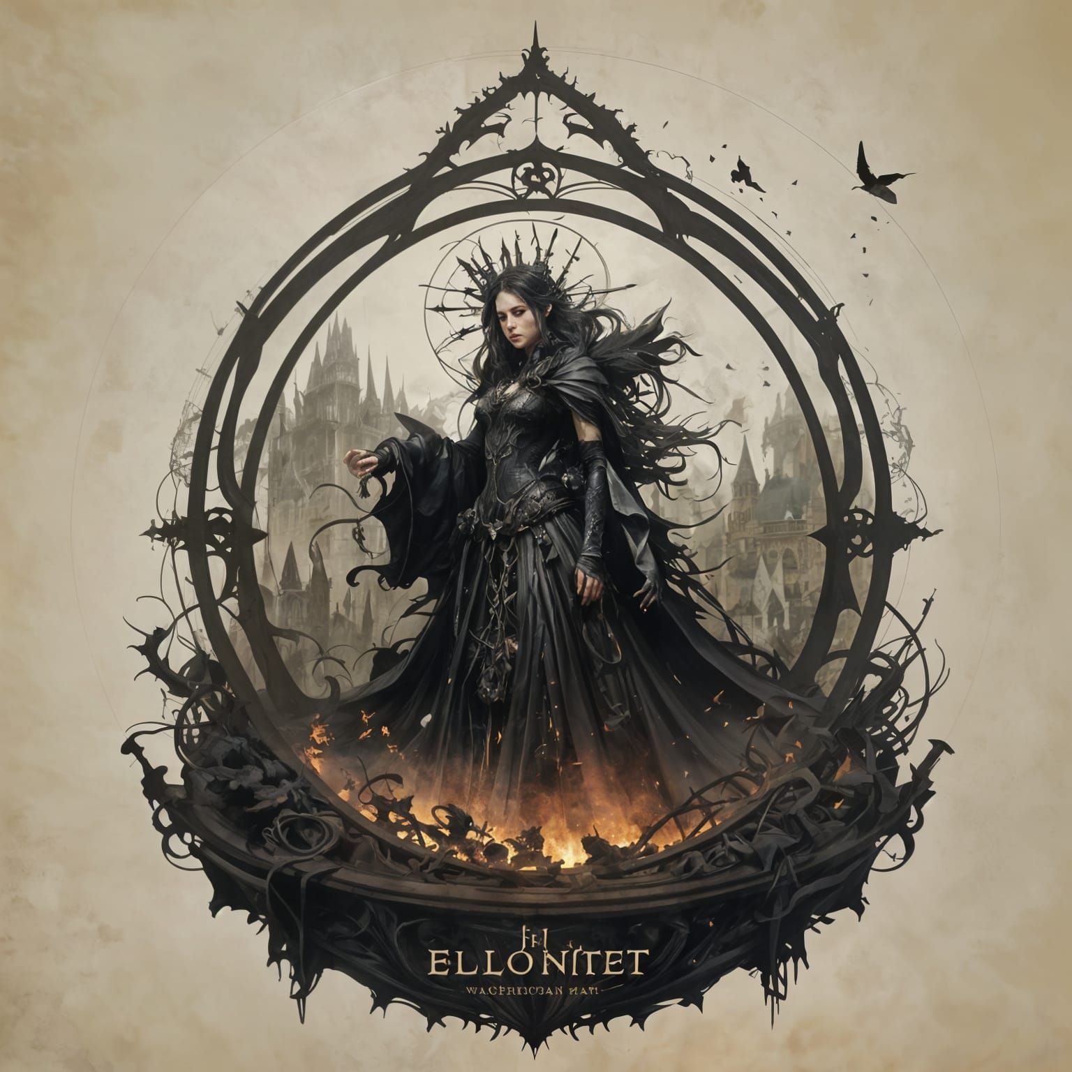 Gothic Architecture Vinyl Record Cover Art