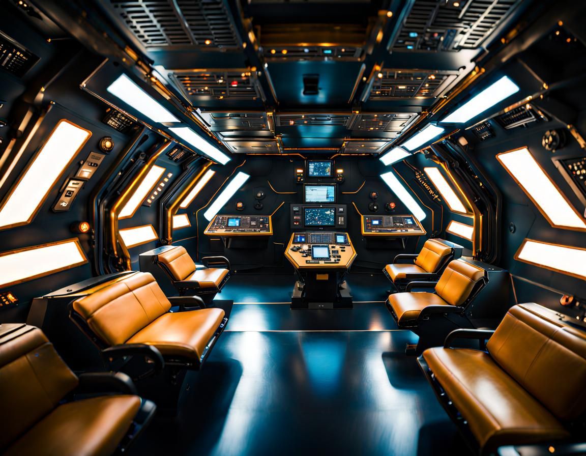 Starship Interior in Natural Lighting: Professional Photogra...