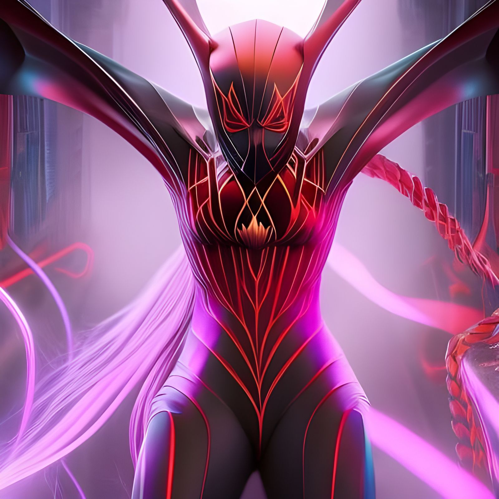 Terrifying Spiderism Victim in Vibrant Digital Art