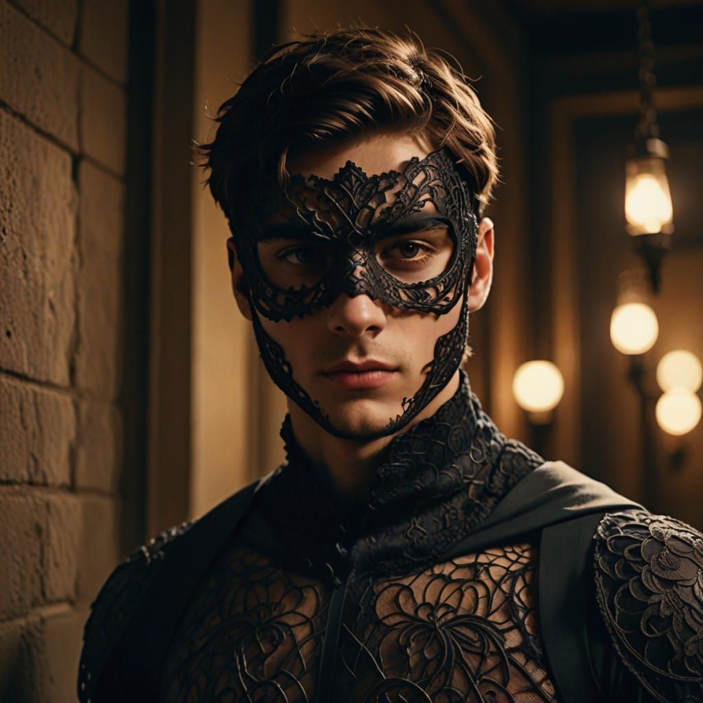 French Superhero in Dark Romanticism Style