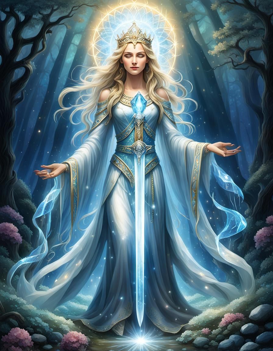 Goddess's Crystal Sword of Light: Divine Illumination