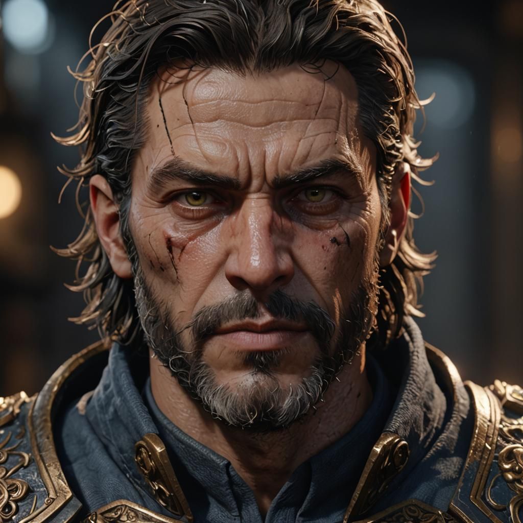 Detailed Portrait of Unique Character in High Resolution