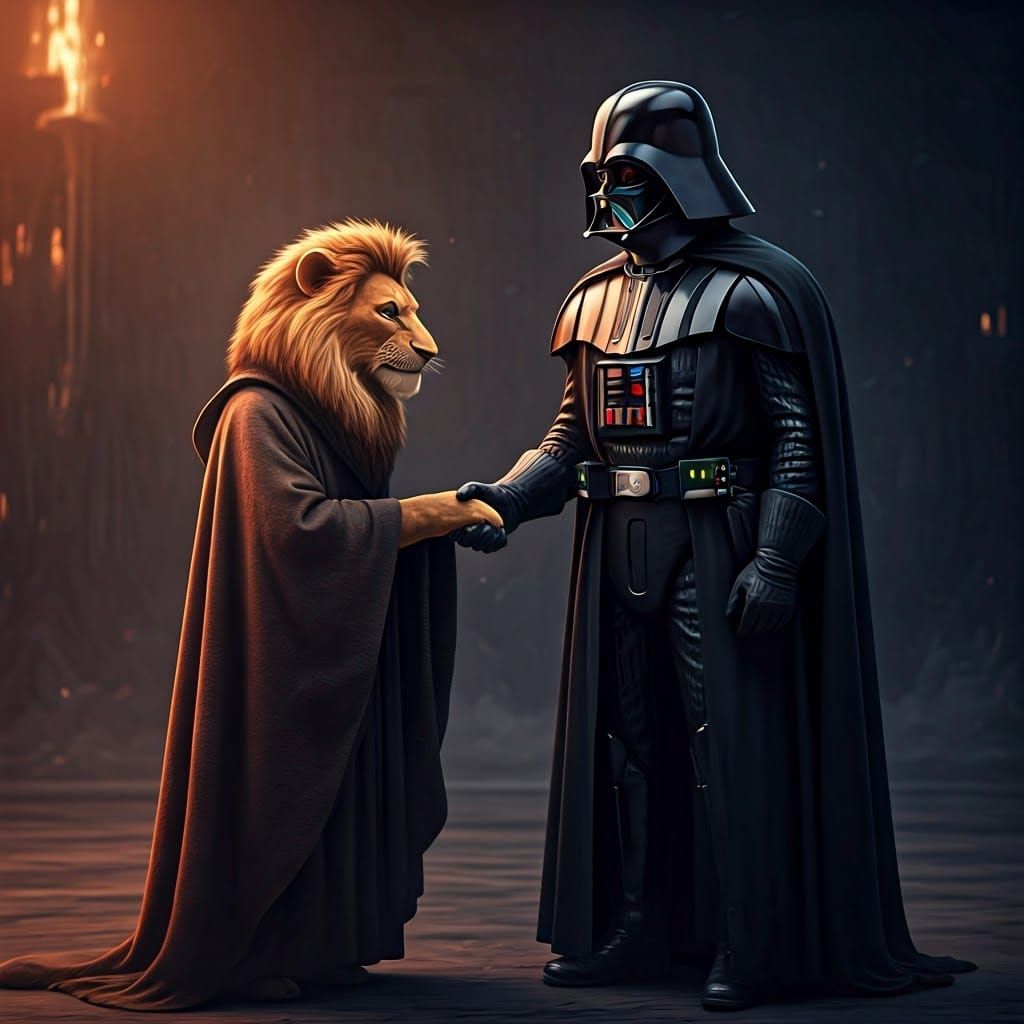 Darth Vader and Mufasa Pay Respects