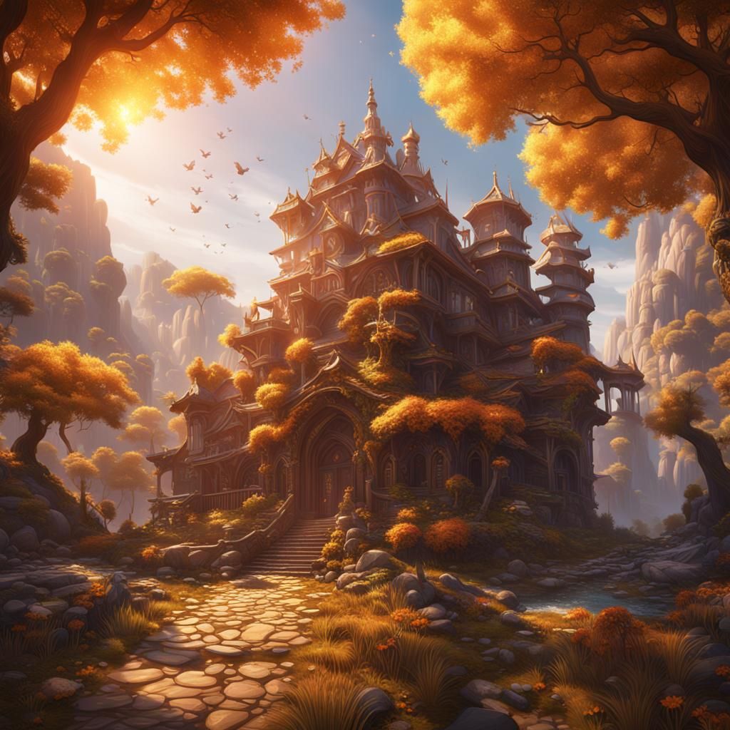 Radiant Sunny Soul in Detailed Matte Painting