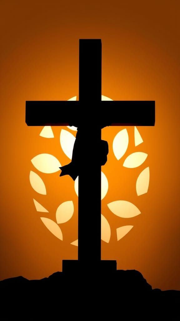 Surreal Egg Designs Behind the Christian Cross