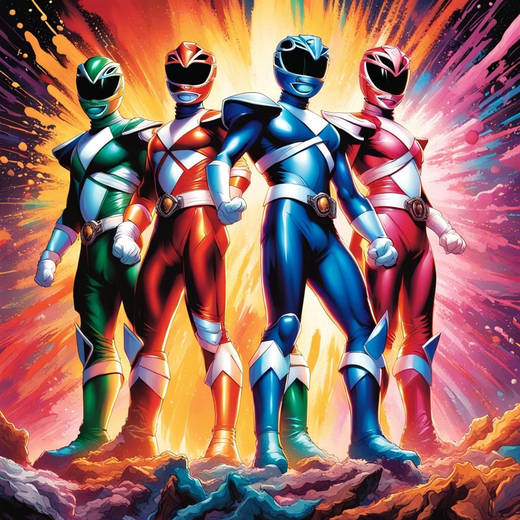 Power Rangers Unleash Epic Art Attack in Colourful Explosion