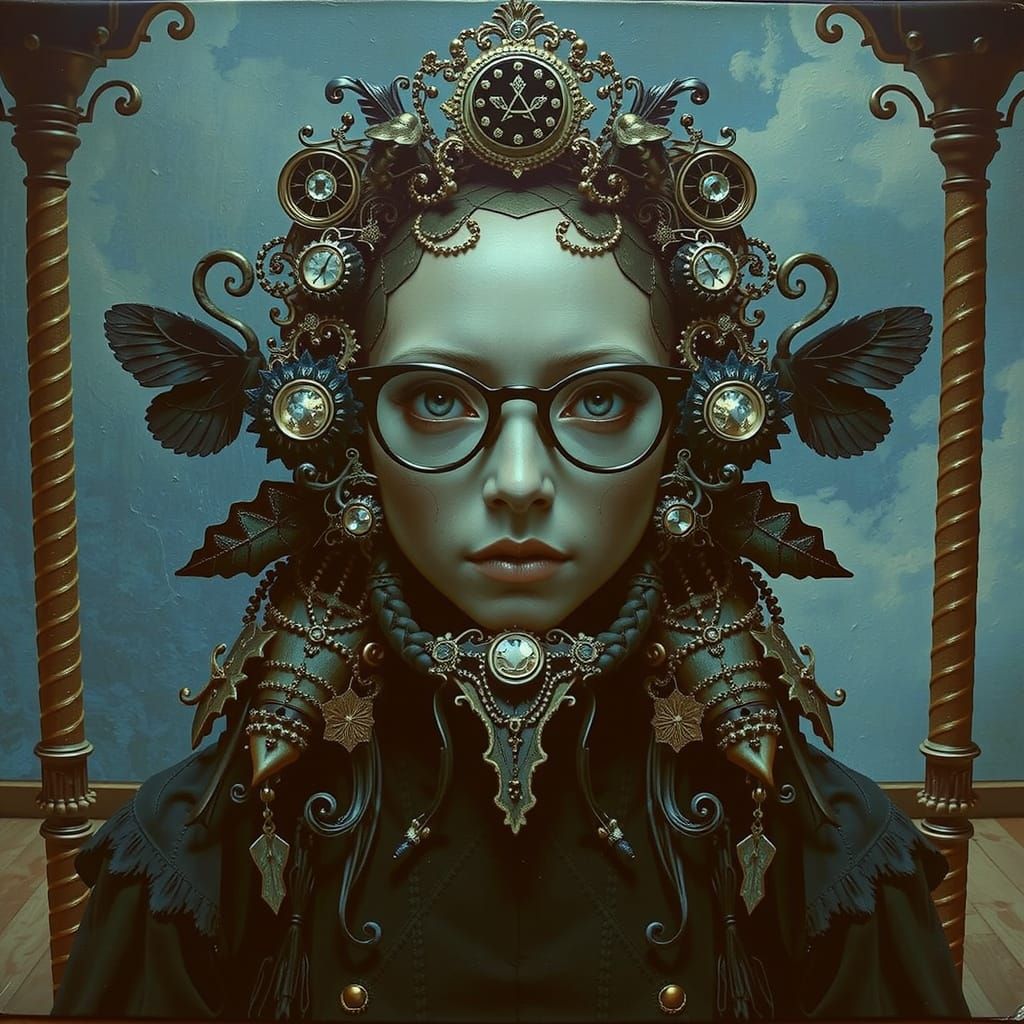 Hyperrealistic Organic Landscape in Drypunk Style