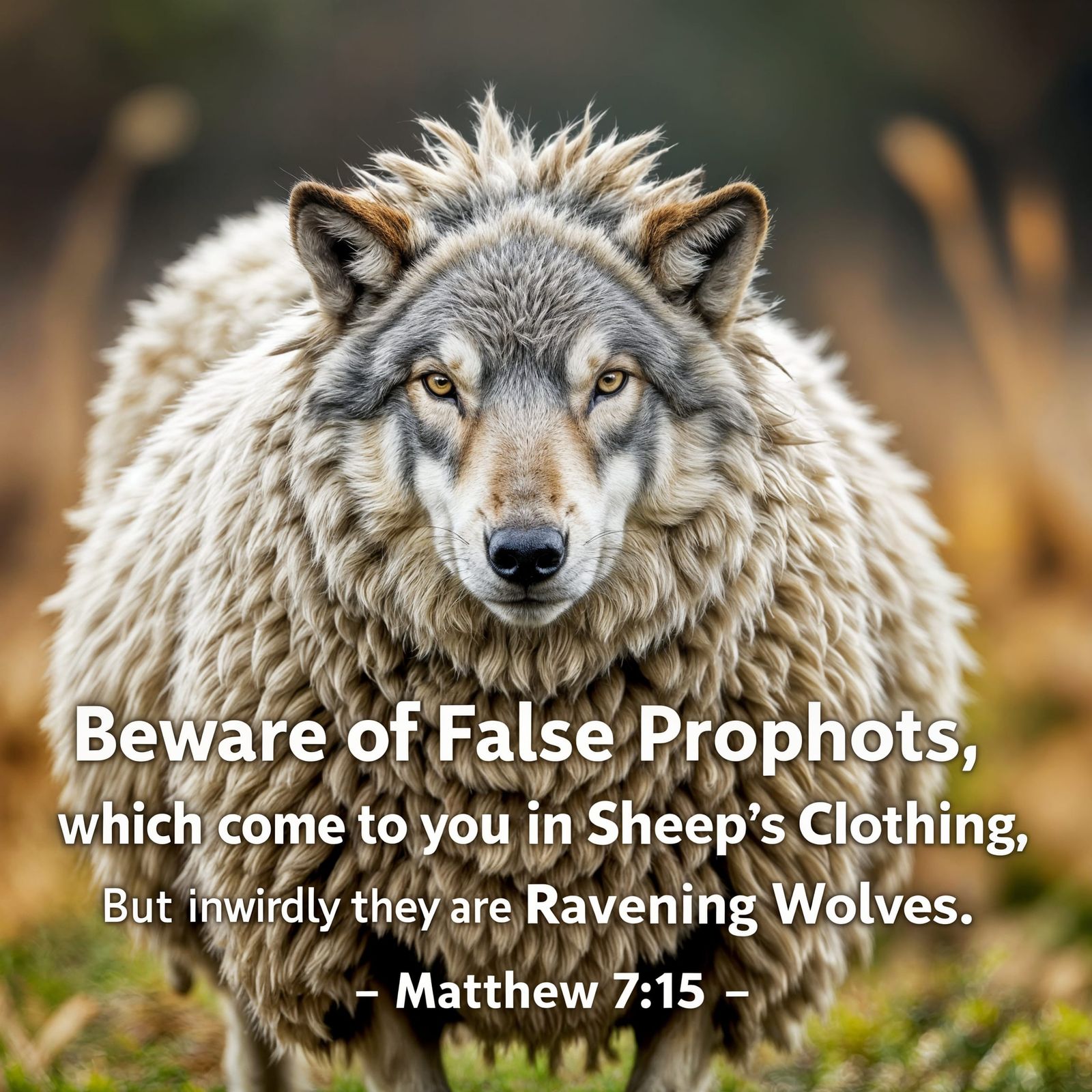 Wolf in Sheep's Clothing Symbolizing Deception