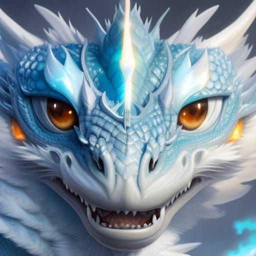 Adorable Chibi Dragon Portrait in Anime CGI Style