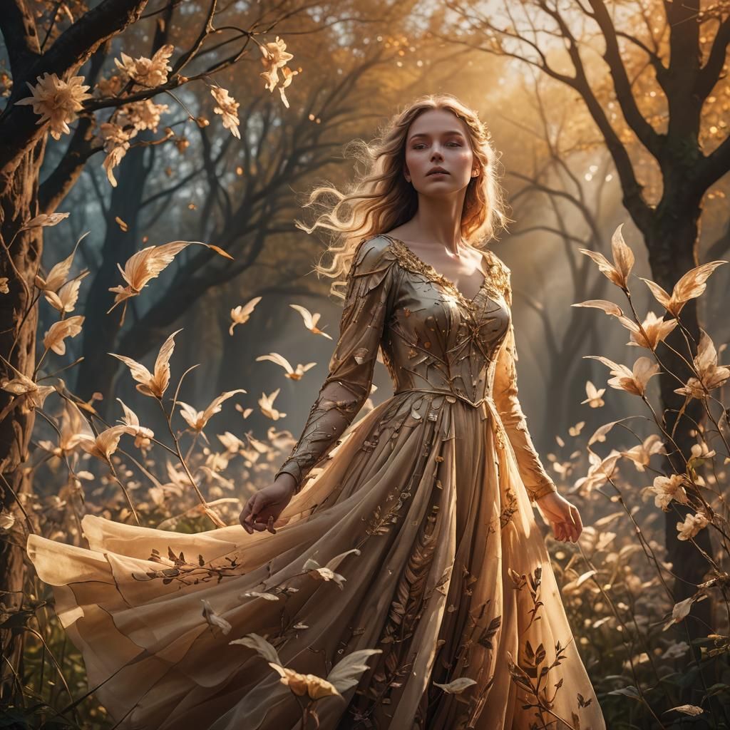 Enchanting Forest Fairy in Medieval Mystical Style