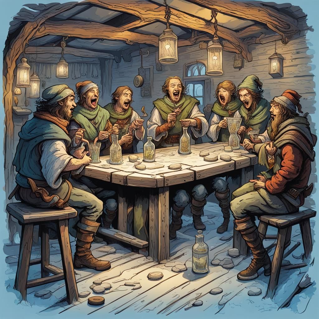 Bards Singing in Tavern: D&D Illustration