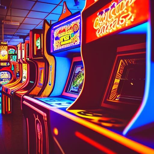 Arcade Machine in Professional Photography Style